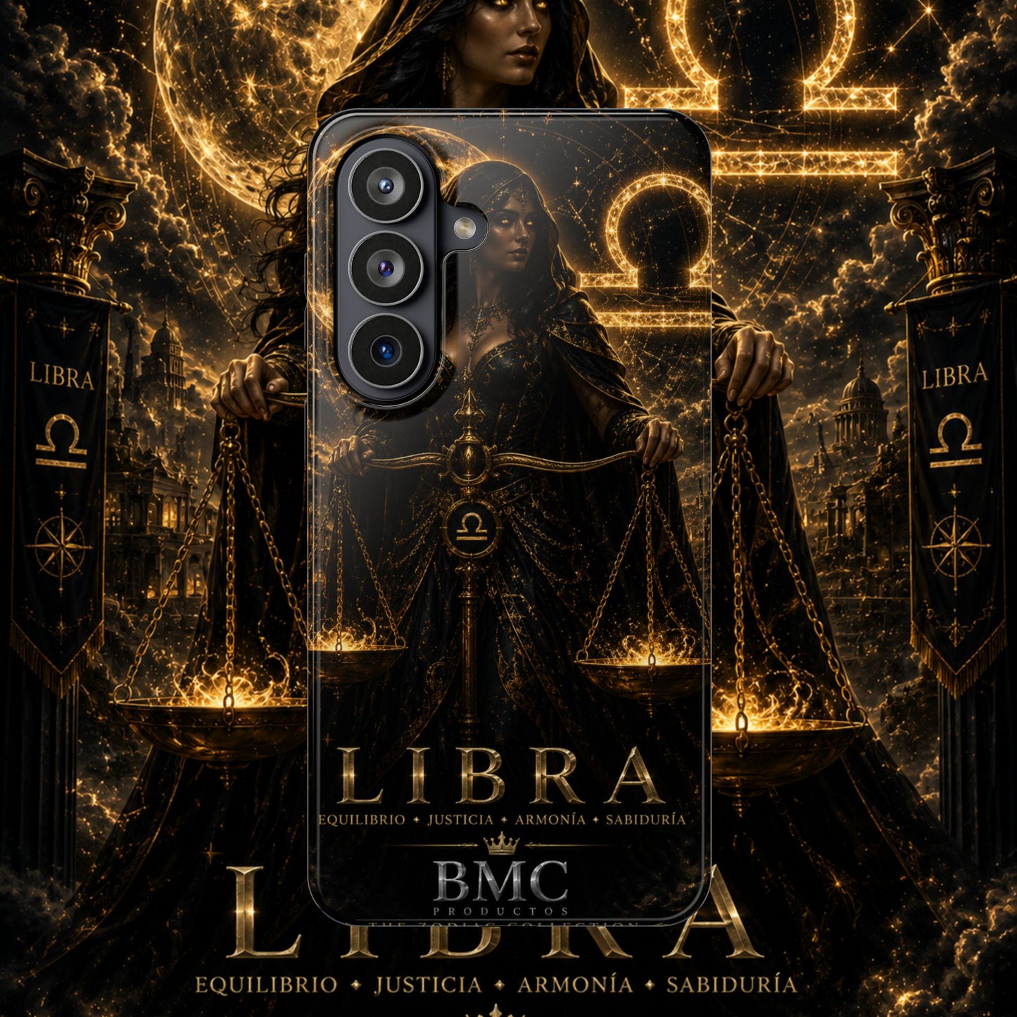 "Funda Magnética Reforzada libra– La Guardiana del Equilibrio"