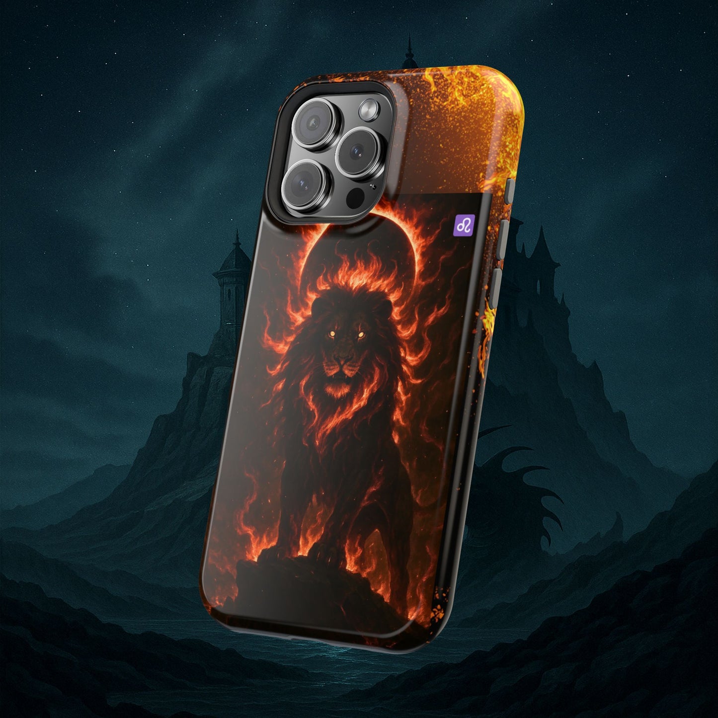 "Funda Magnética Reforzada ♌ Leo — Soberano del fuego eterno"