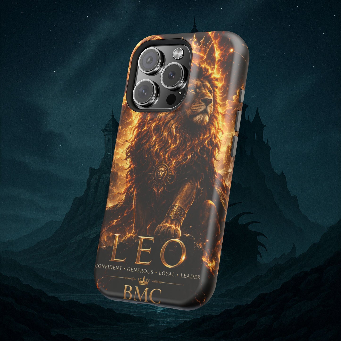 "Funda Magnética Reforzada ♌ Leo — Soberano del fuego eterno"