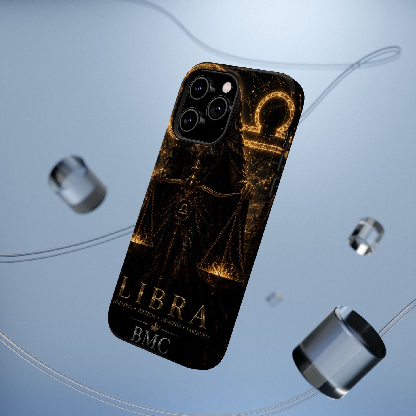 "Funda Magnética Reforzada libra– La Guardiana del Equilibrio"