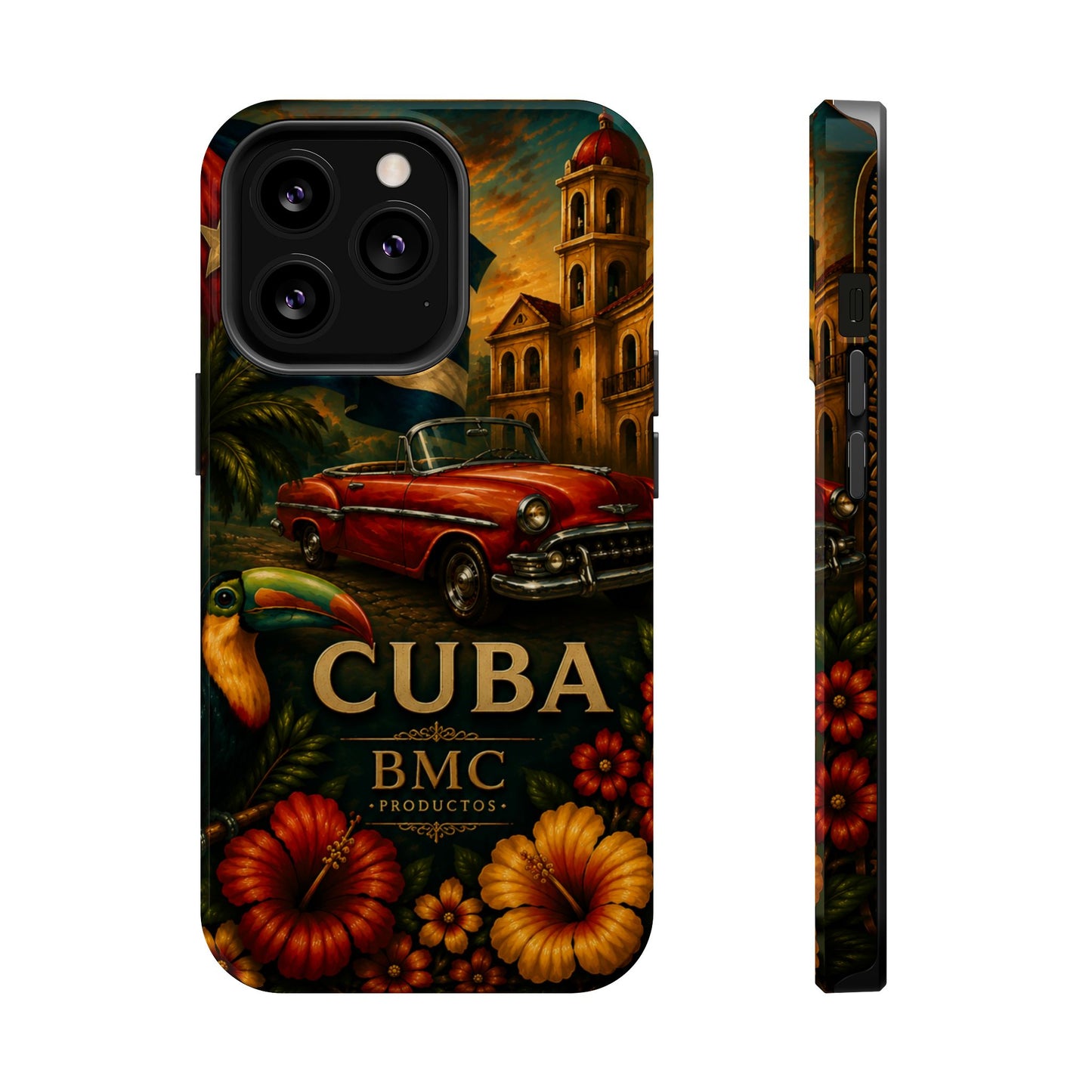 "Funda Magnética Reforzada Magnética Reforzada Cuba: Ritmo, Historia y Encanto Caribeño 🎺🚗🌴 "