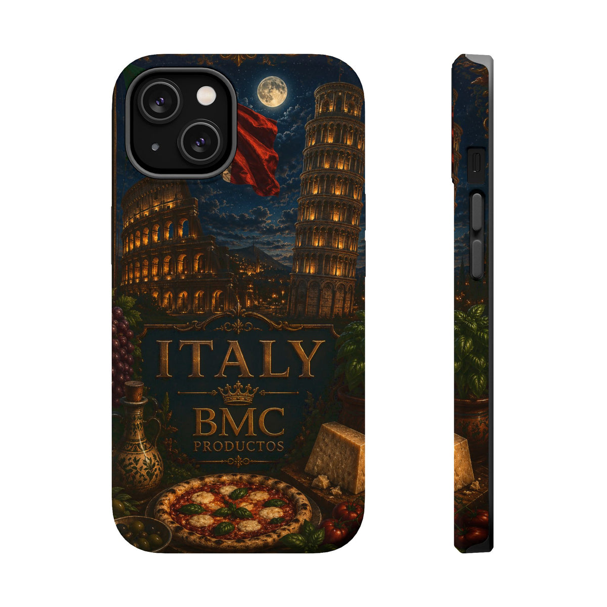 "Funda Magnética Reforzada Magnética Reforzada Italia: Arte, Pasión y Sabores Eternos 🎨🍝🏛️"