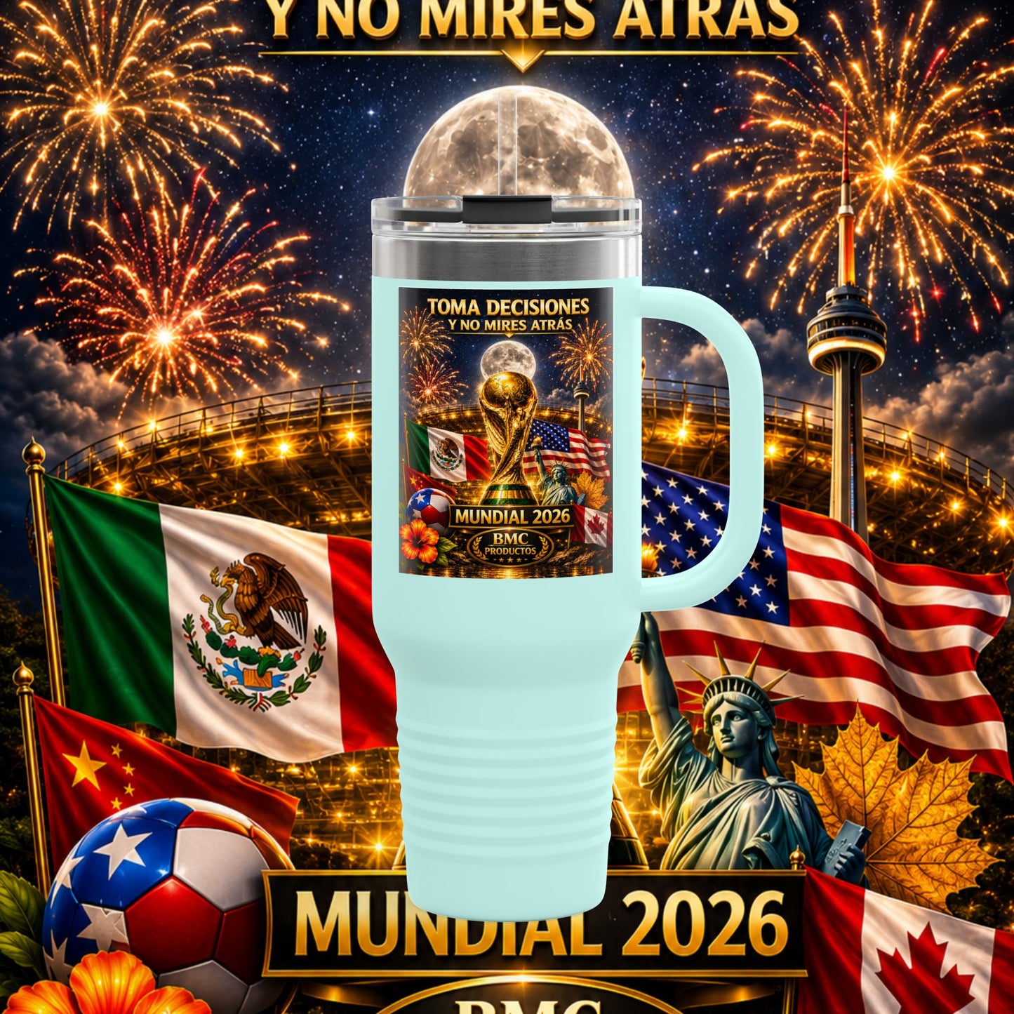 "taza de Viaje Aislada mundial 2026 noche"