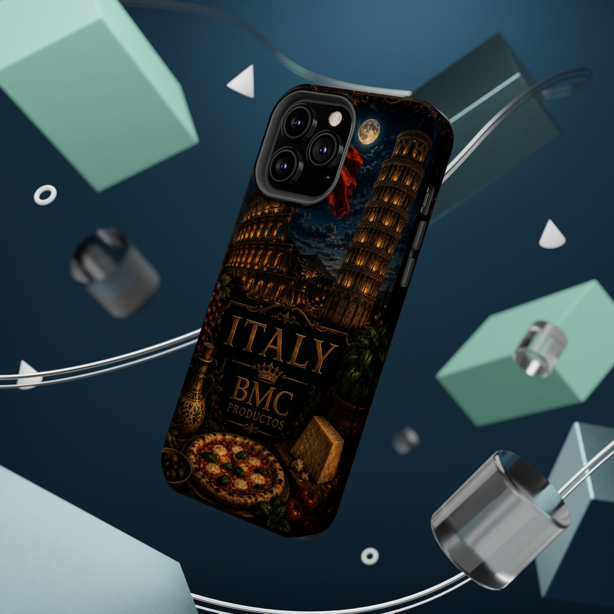 "Funda Magnética Reforzada Magnética Reforzada Italia: Arte, Pasión y Sabores Eternos 🎨🍝🏛️"