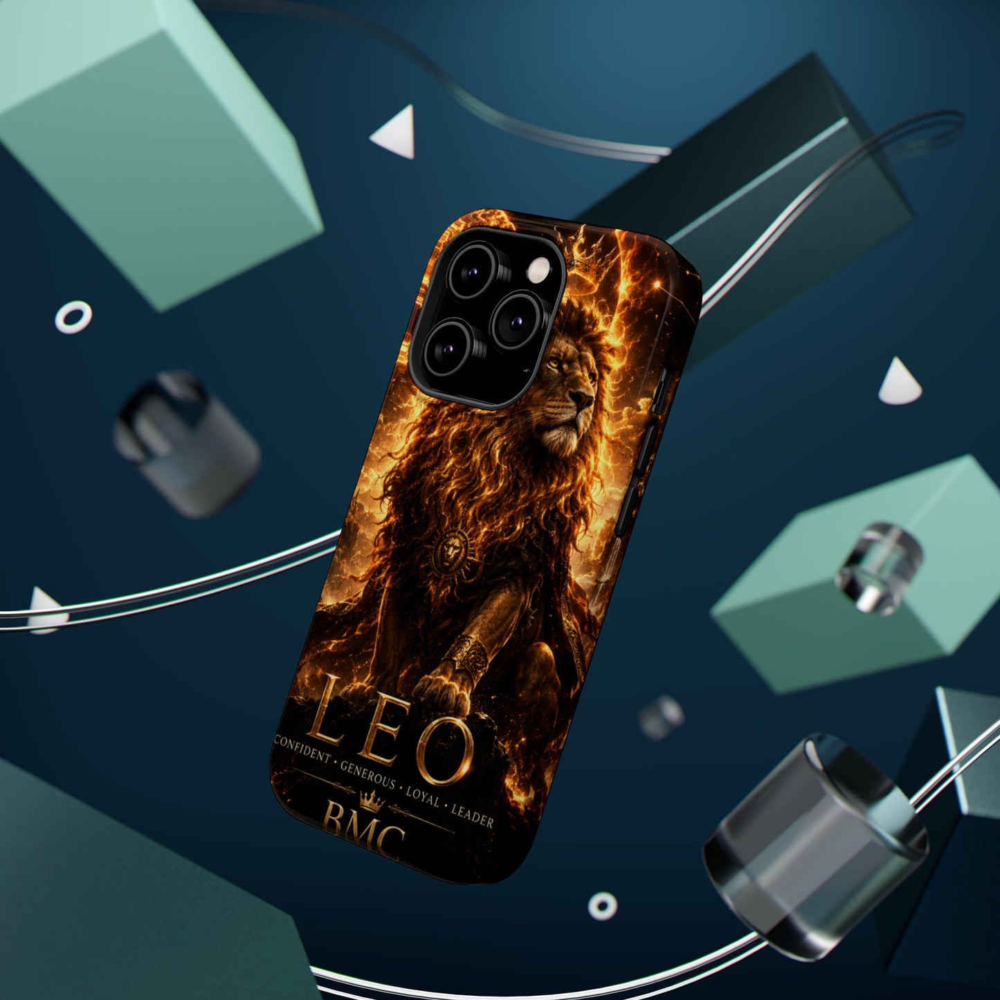 "Funda Magnética Reforzada ♌ Leo — Soberano del fuego eterno"