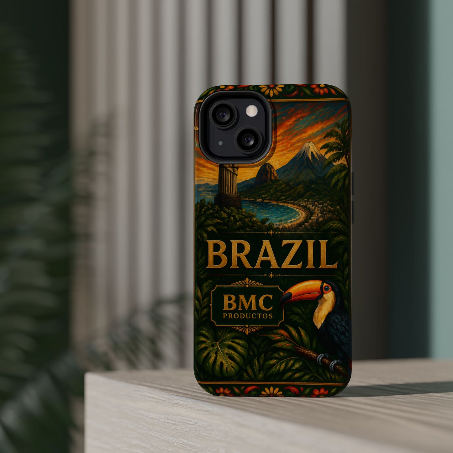 "Funda Magnética Reforzada Magnética Reforzada Brasil: Ritmo, Naturaleza y Alegría Infinita 🎶🌴🏖️"