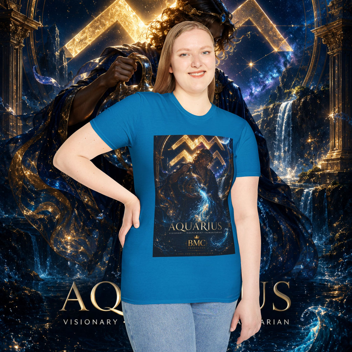 "Camiseta ♒ ACUARIO – El Visionario del Cielo y el Agua"