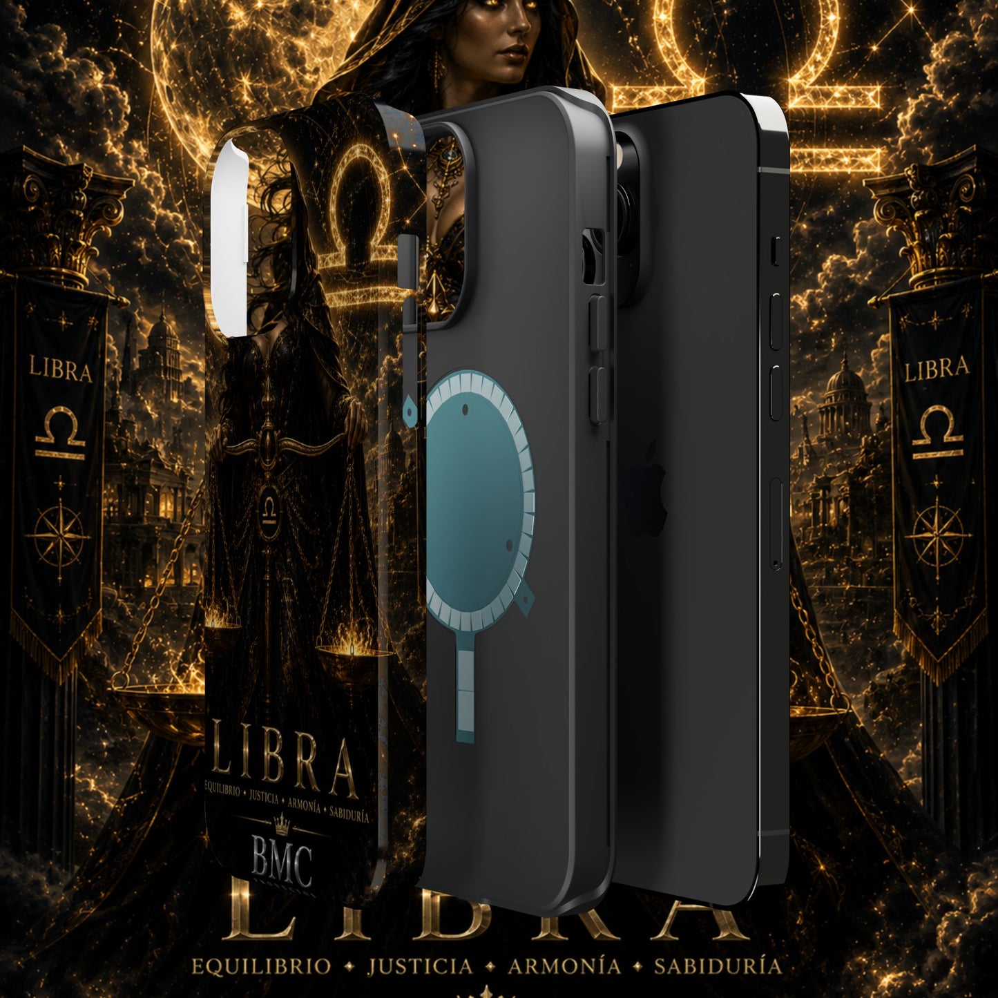 "Funda Magnética Reforzada libra– La Guardiana del Equilibrio"