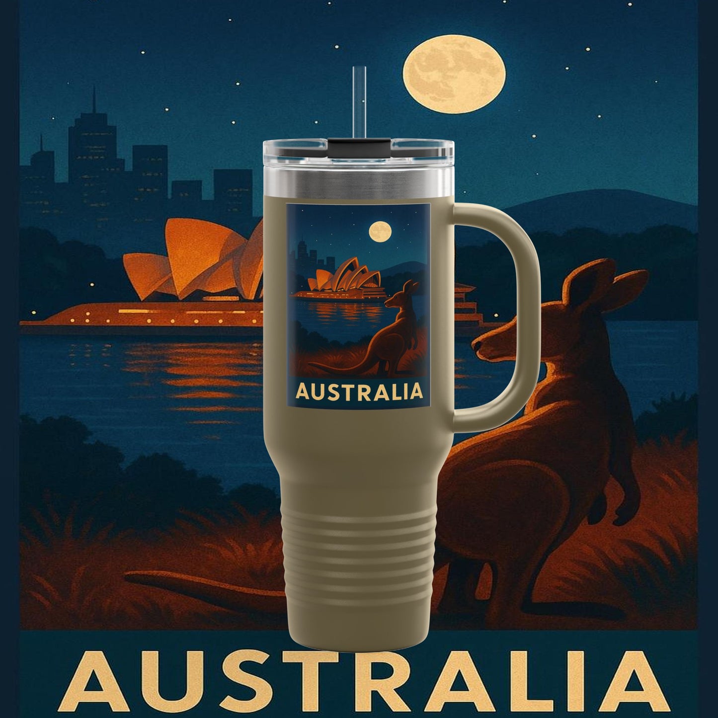 "Australia Insulated Travel Mug🌞 – Land of natural wonders and free spirit"
