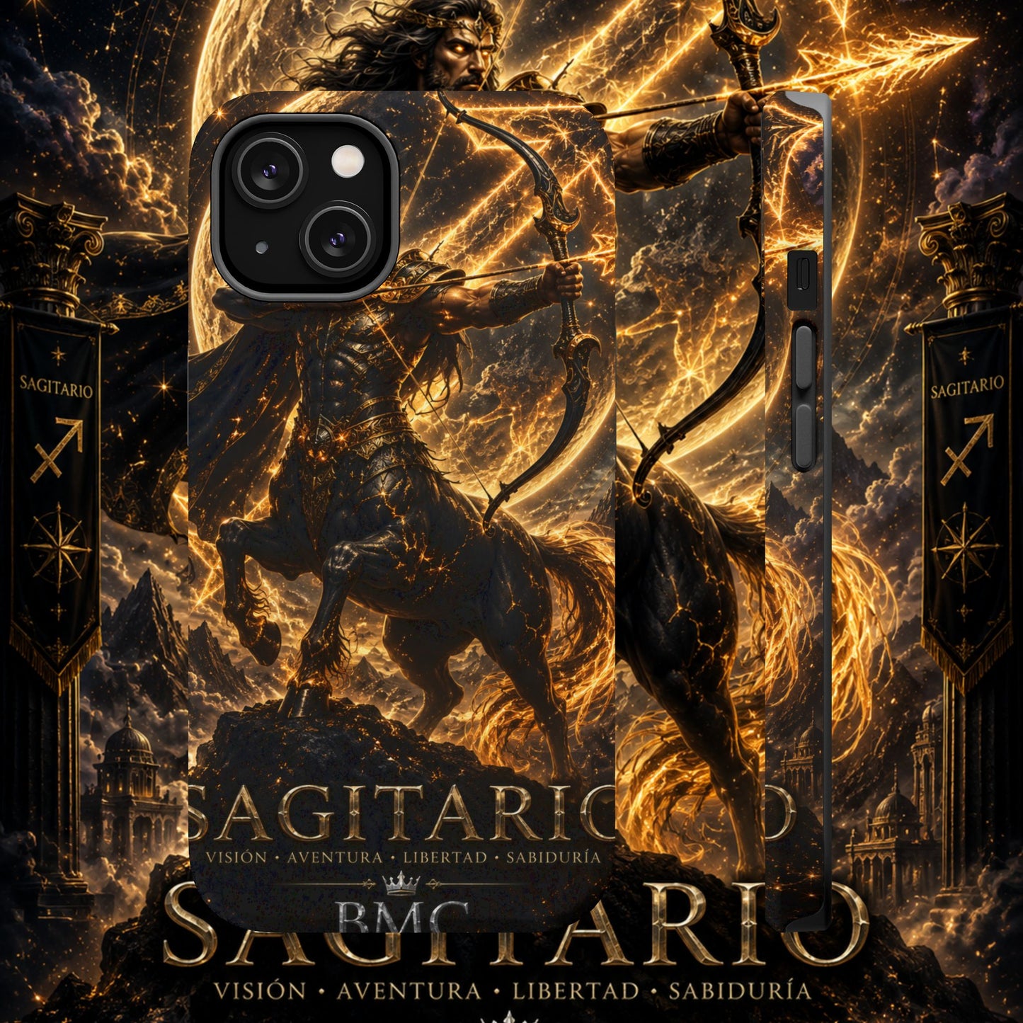 "Funda Magnética Reforzada Sagitario – El Cazador del Horizonte"