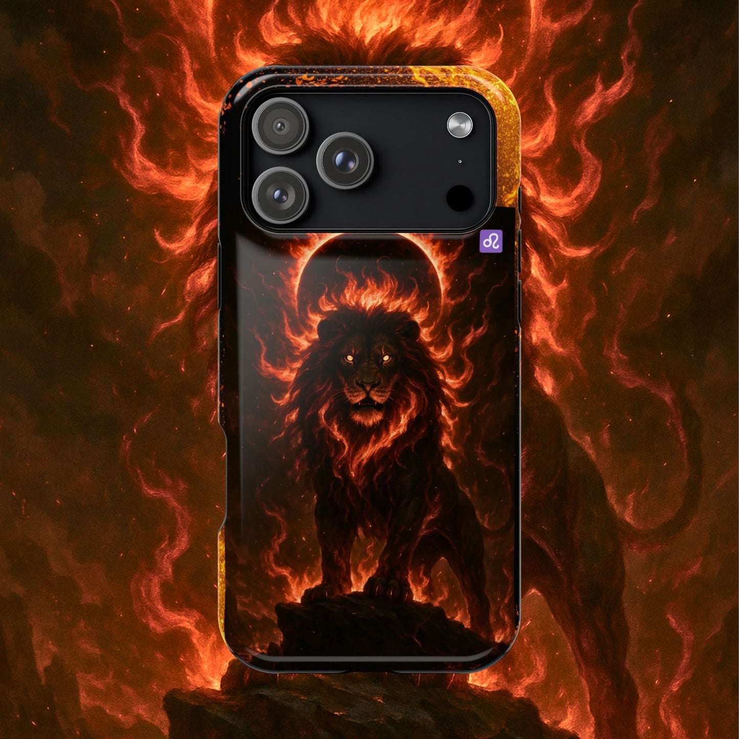 "Funda Magnética Reforzada ♌ Leo — Soberano del fuego eterno"
