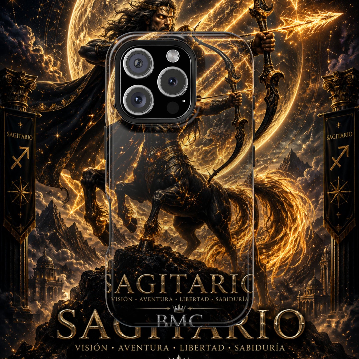 "Funda Magnética Reforzada Sagitario – El Cazador del Horizonte"