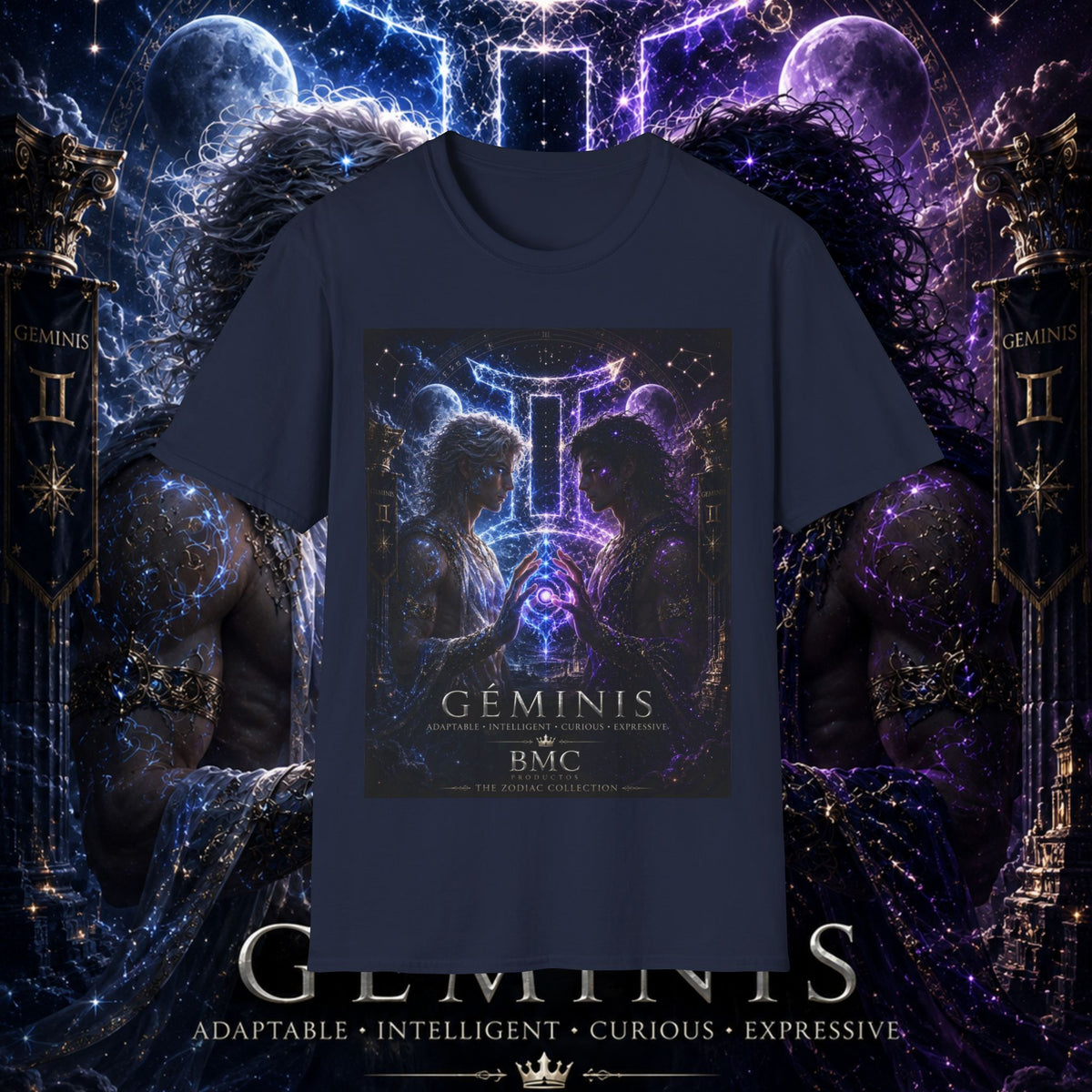 "Camiseta ♊ Géminis — Reflejo del alma dividida"