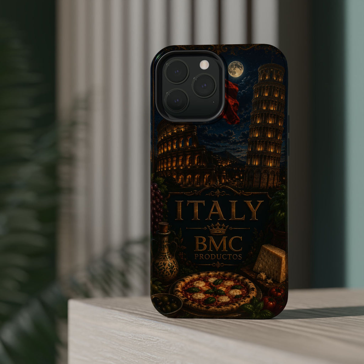 "Funda Magnética Reforzada Magnética Reforzada Italia: Arte, Pasión y Sabores Eternos 🎨🍝🏛️"