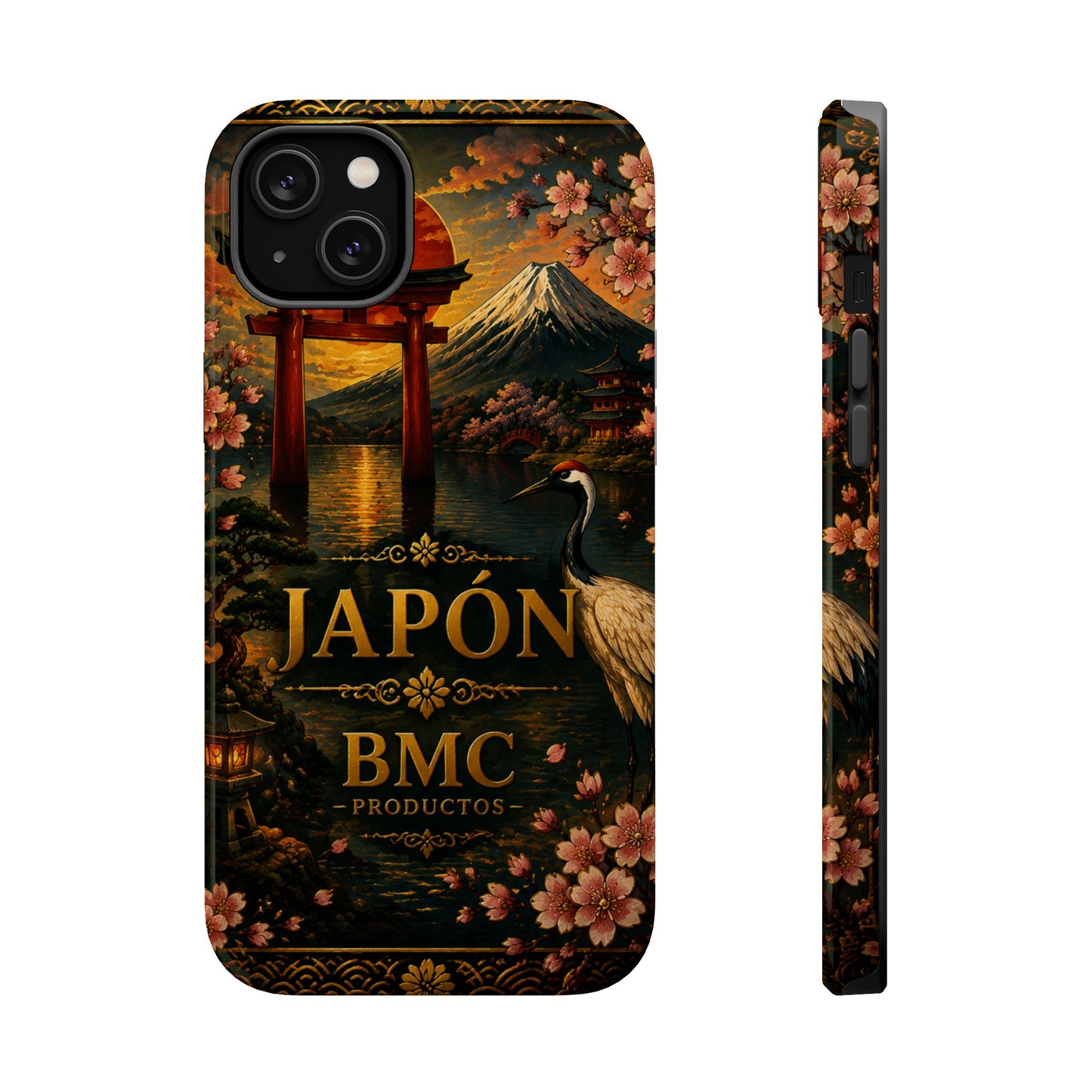 "Funda Magnética Reforzada Japón: Tradición entre Cerezos y Montañas 🌸⛩️🗻"