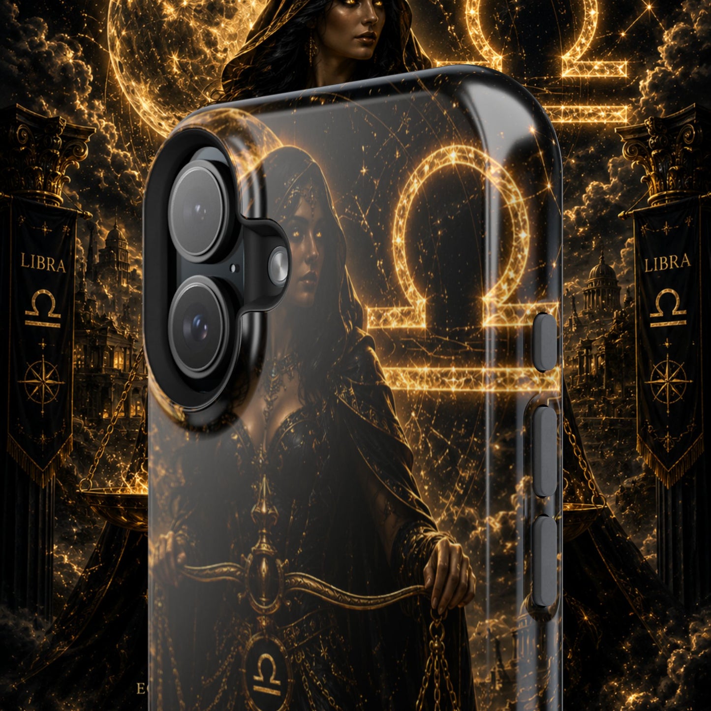 "Funda Magnética Reforzada libra– La Guardiana del Equilibrio"