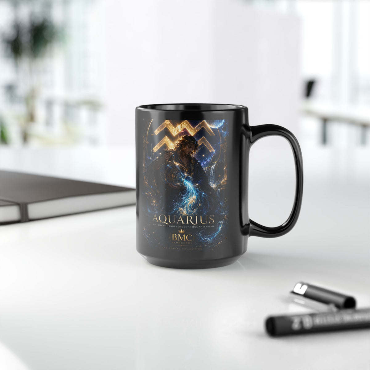 "Taza ♒ ACUARIO – El Visionario del Cielo y el Agua"