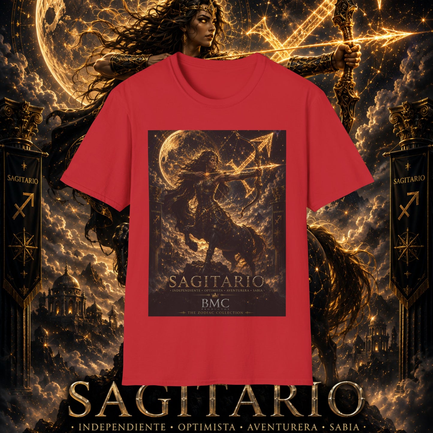 "Camiseta Sagitario M – La Cazadora del Horizonte"