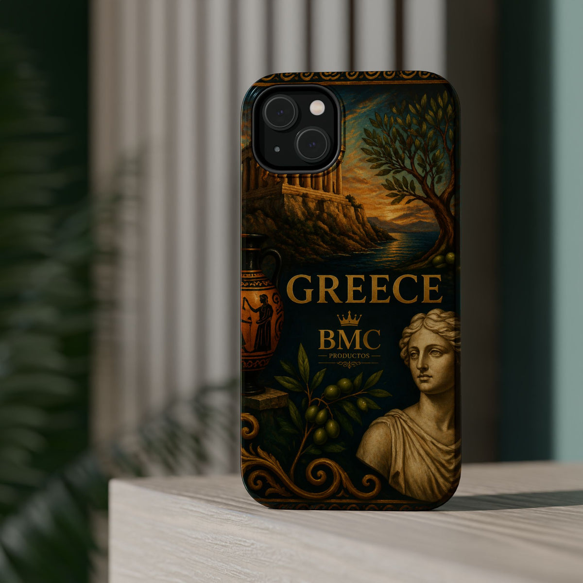 "Funda Magnética Reforzada Magnética Reforzada Grecia: Cuna de Dioses, Maravillas y Filosofía 🌊🏛️⚡"