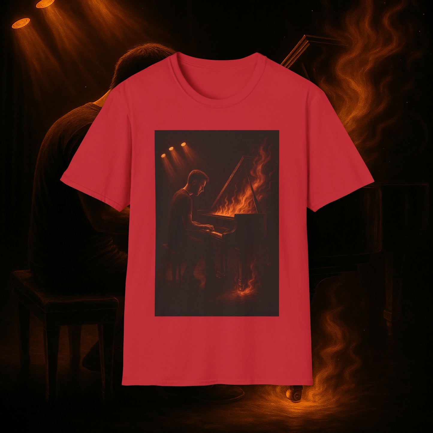 "Camiseta piano 🎹🔥Cuando las manos arden… el alma canta.” 🔥🎹