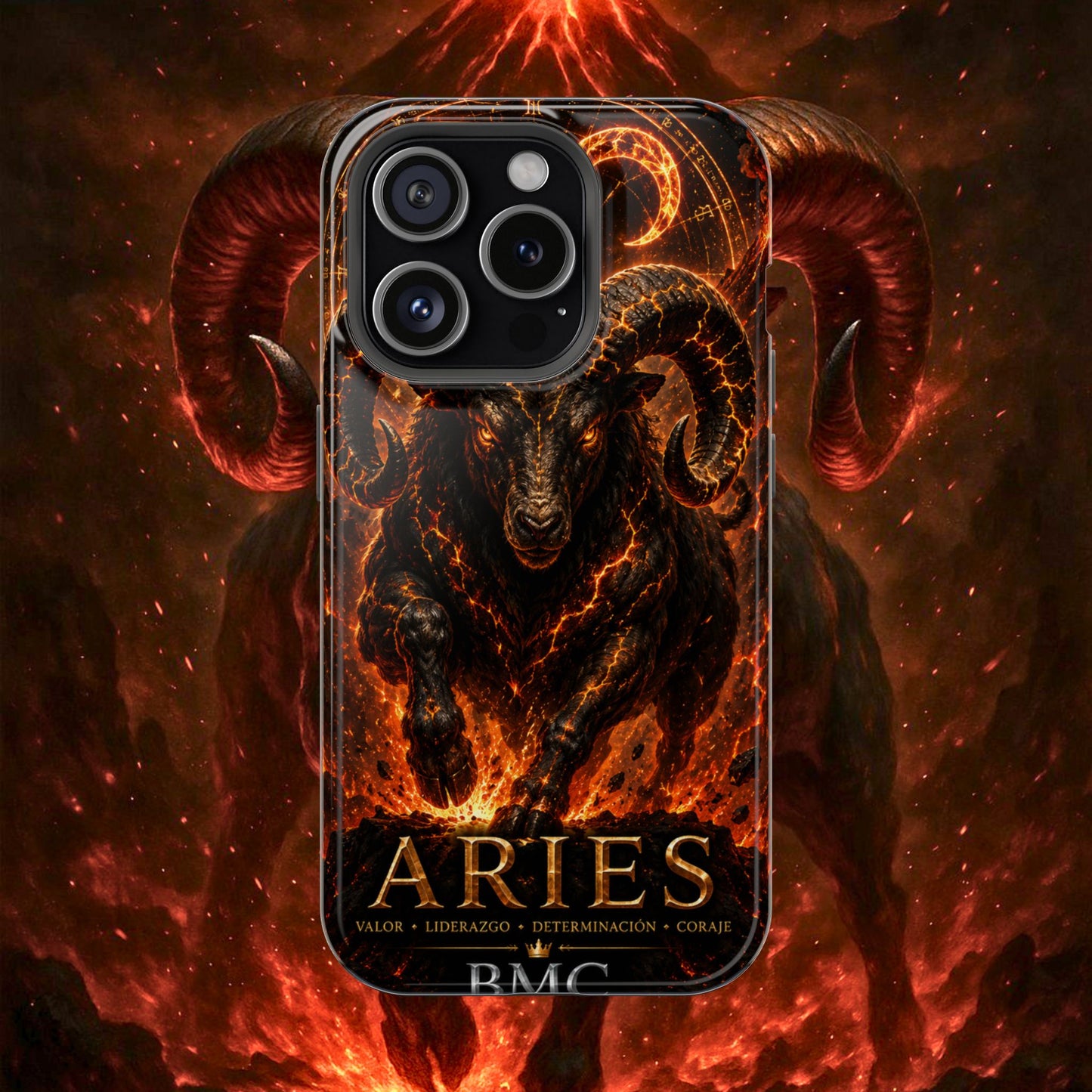 "Funda Magnética Reforzada ♈ Aries — Espíritu de fuego"
