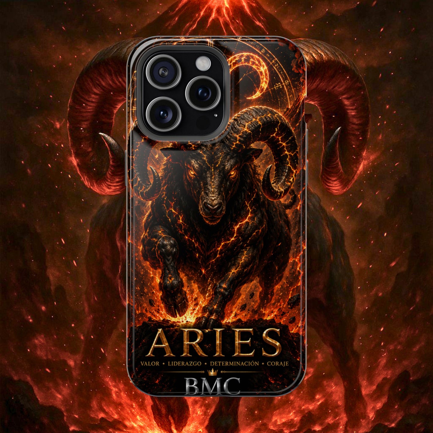 "Funda Magnética Reforzada ♈ Aries — Espíritu de fuego"