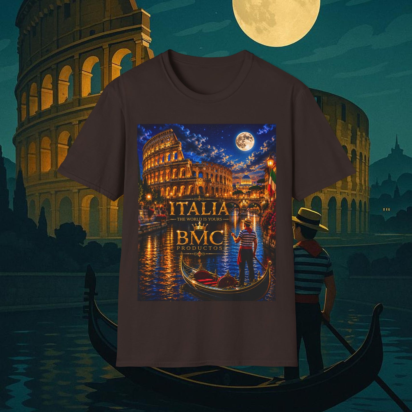 "Camiseta  Italia: Arte, Pasión y Sabores Eternos 🎨🍝🏛️"