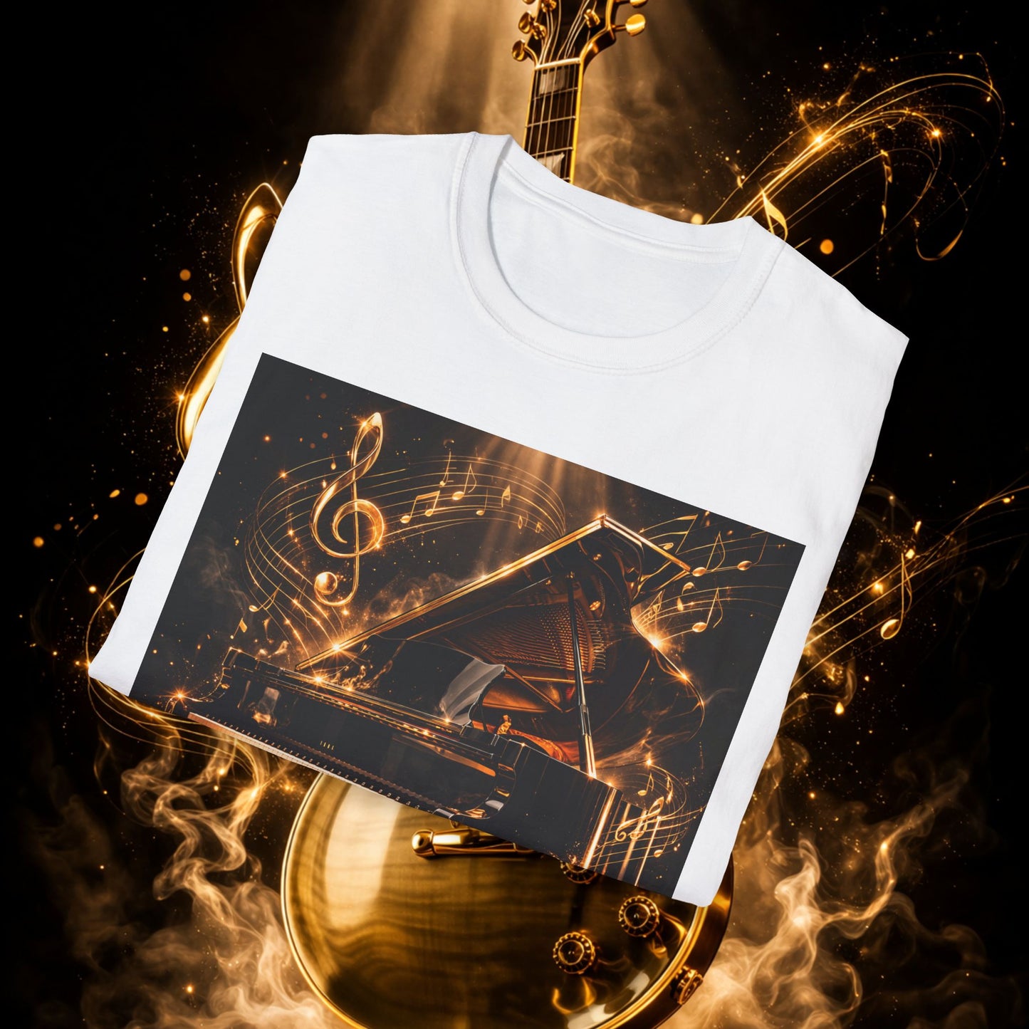 "Camiseta guitarra 🎸🔥Donde vibra una cuerda, nace una llamarada.” 🔥🎸
