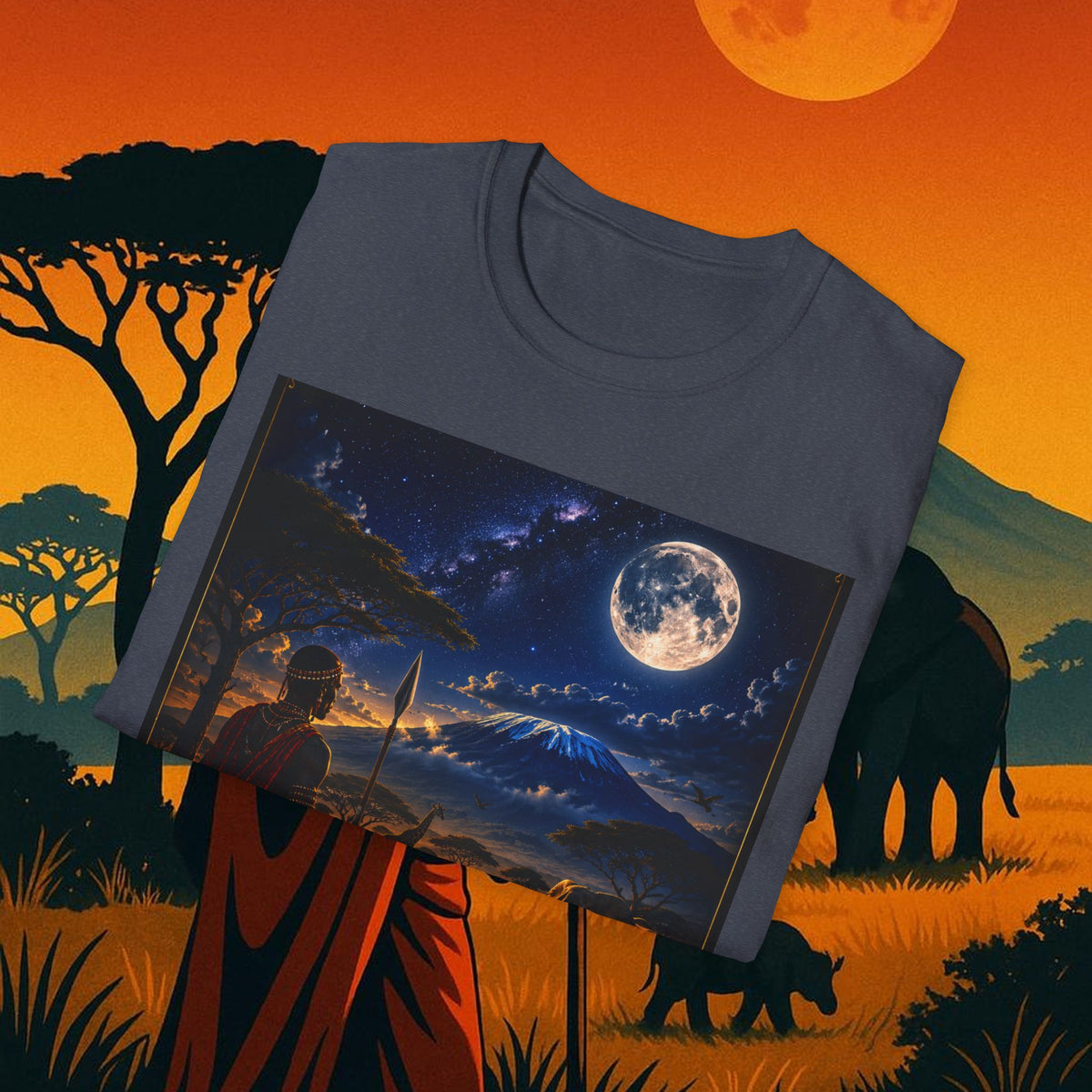 "Camiseta Kenia: Aventura Salvaje y Tierra de Horizontes Infinitos 🦁🌄🏕️"