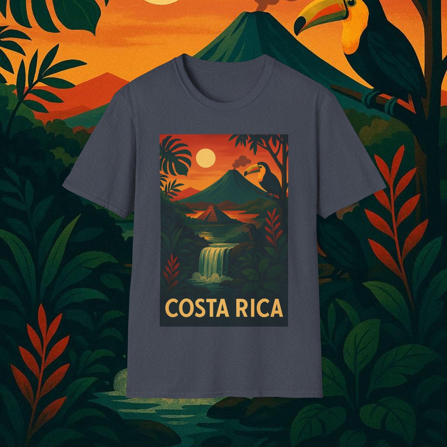 "Camiseta   Costa Rica: Pura Vida entre Volcanes y Selvas 🌋🌴🦜"