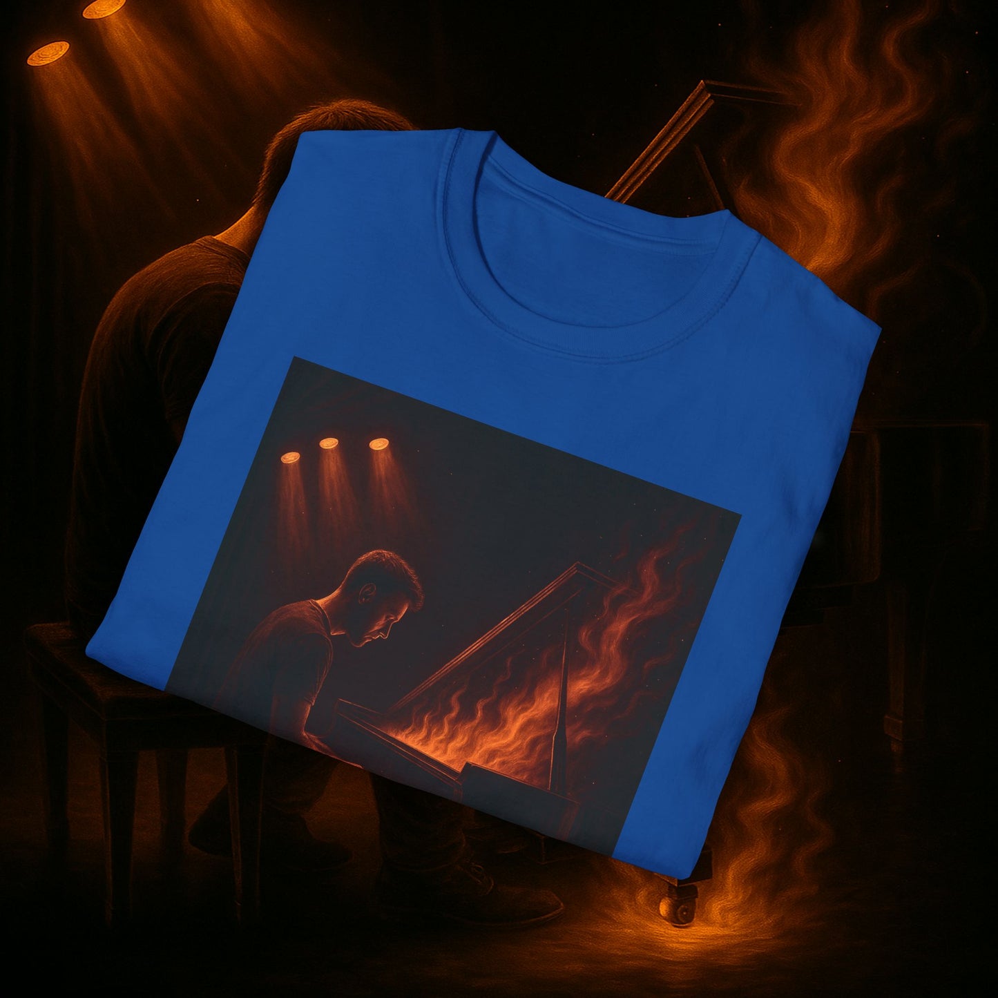 "Camiseta piano 🎹🔥Cuando las manos arden… el alma canta.” 🔥🎹