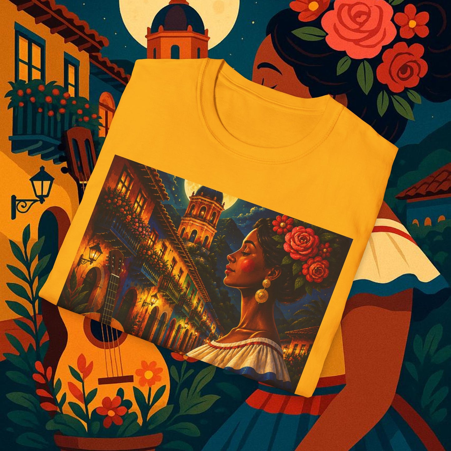 "Camiseta Colombia: Magia de Colores, Café y Tradición ☕🎨🌄"