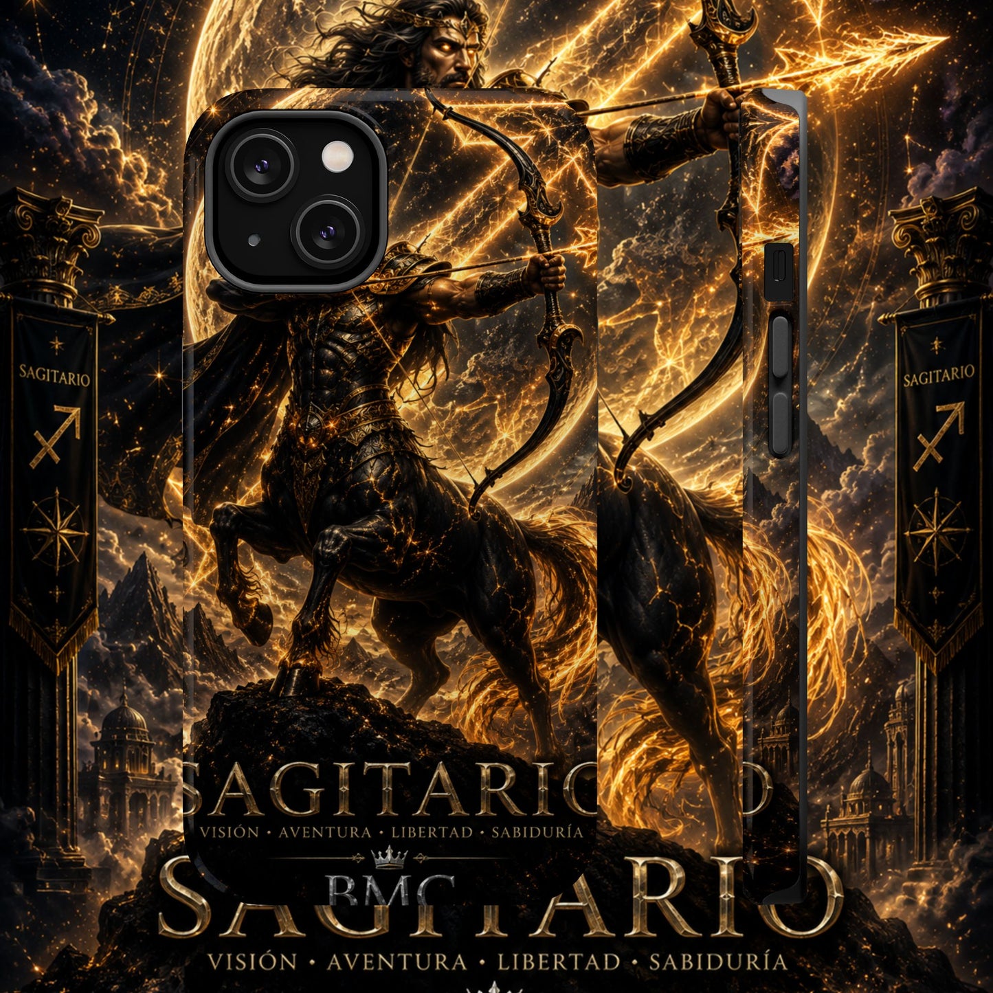 "Funda Magnética Reforzada Sagitario – El Cazador del Horizonte"