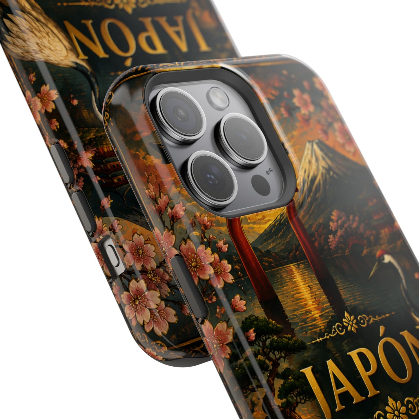 "Funda Magnética Reforzada Japón: Tradición entre Cerezos y Montañas 🌸⛩️🗻"