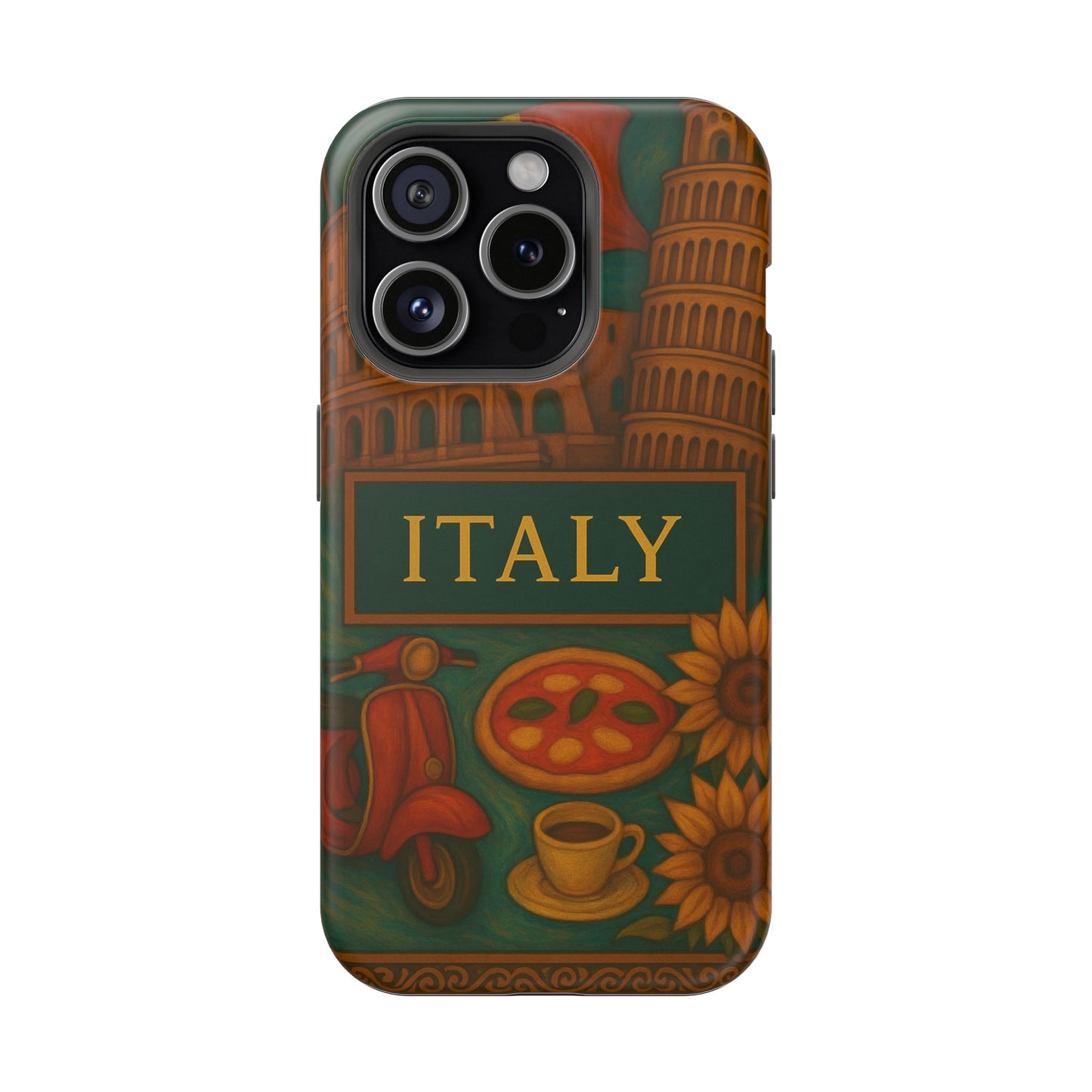 "Funda Magnética Reforzada Magnética Reforzada Italia: Arte, Pasión y Sabores Eternos 🎨🍝🏛️"