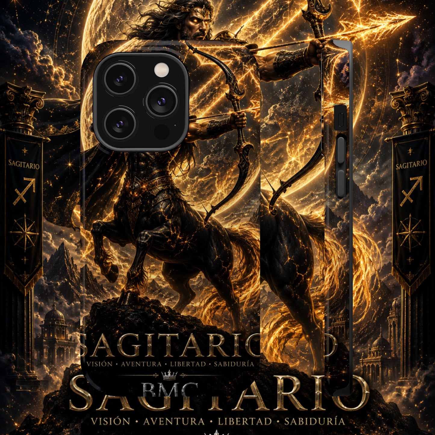 "Funda Magnética Reforzada Sagitario – El Cazador del Horizonte"