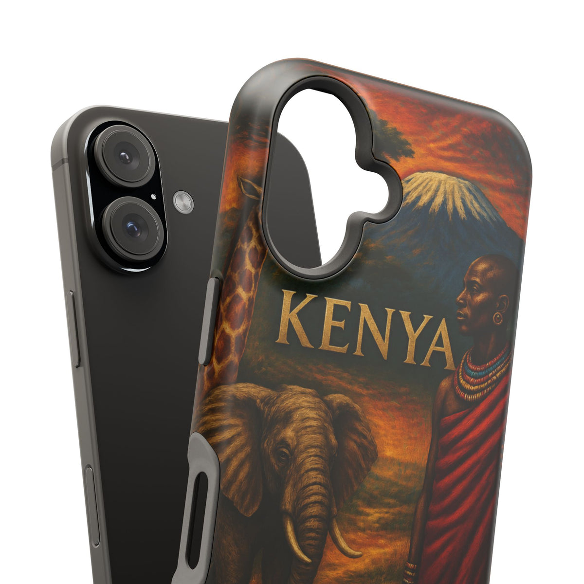 "Reinforced Magnetic Case Kenya: Wild Adventure and Land of Infinite Horizons 🦁🌄🏕️"