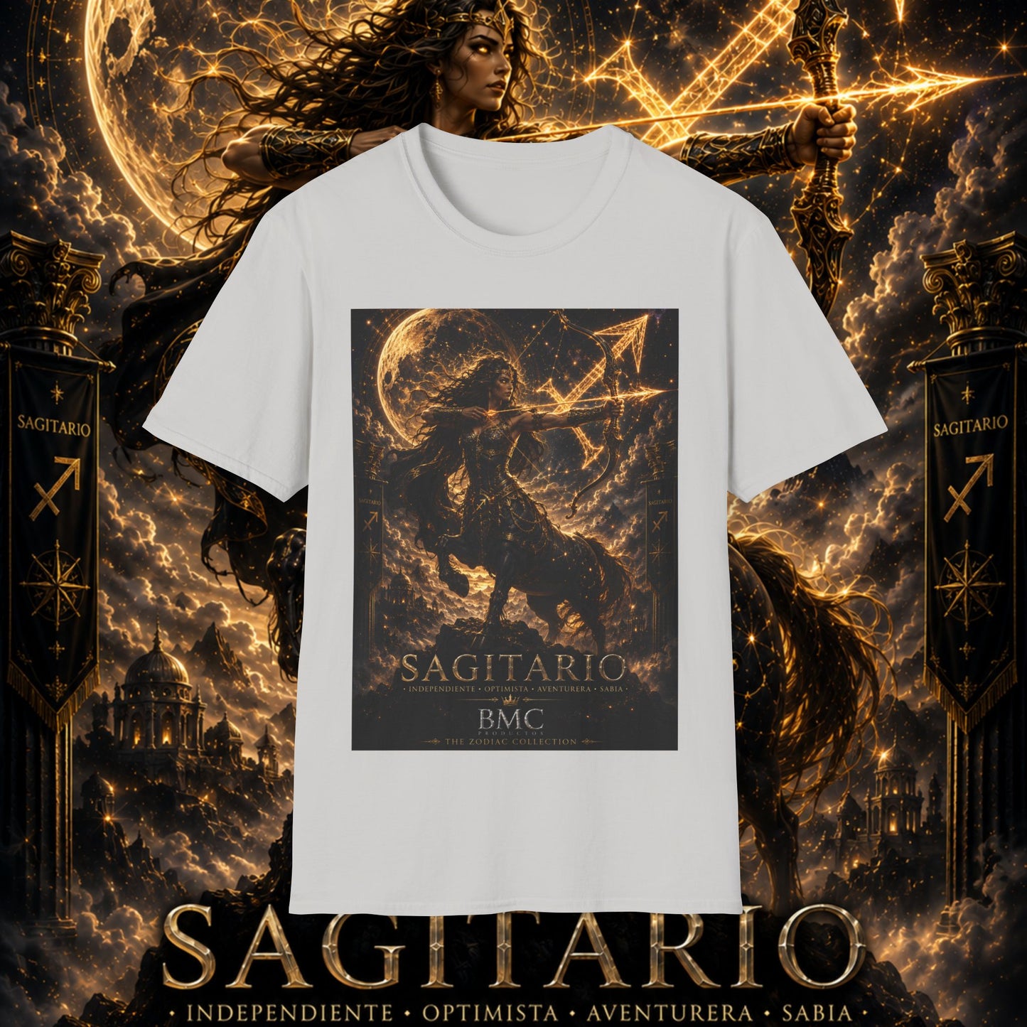 "Camiseta Sagitario M – La Cazadora del Horizonte"