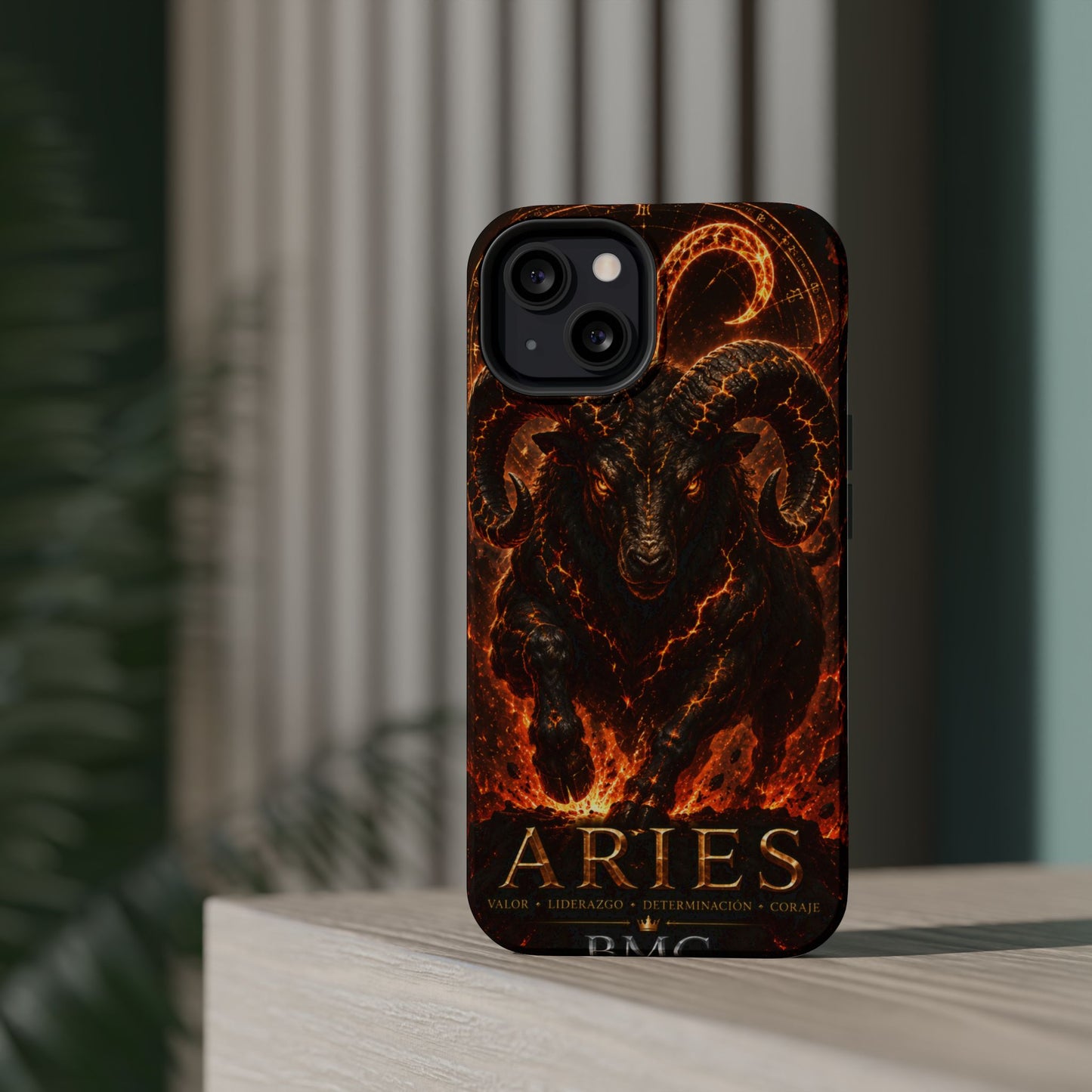 "Funda Magnética Reforzada ♈ Aries — Espíritu de fuego"