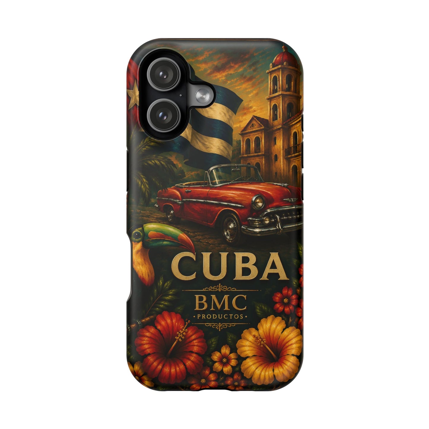 "Funda Magnética Reforzada Magnética Reforzada Cuba: Ritmo, Historia y Encanto Caribeño 🎺🚗🌴 "