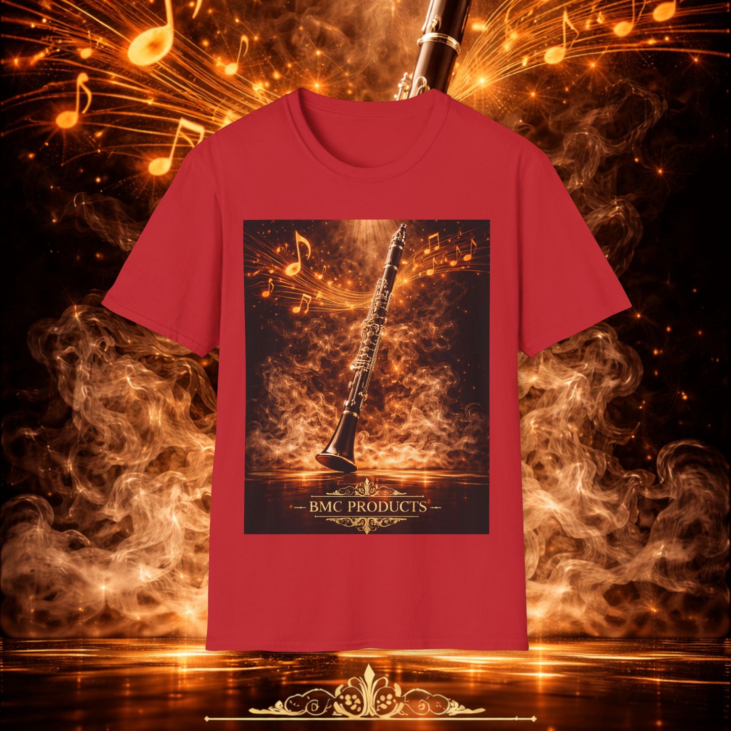 "Camiseta clarinete🎵🔥 El sonido del alma no grita… arde.” 🔥🎵