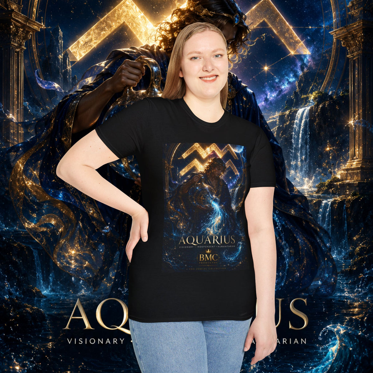 "Camiseta ♒ ACUARIO – El Visionario del Cielo y el Agua"