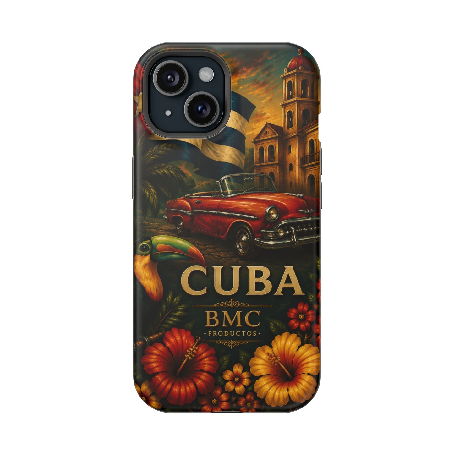 "Funda Magnética Reforzada Magnética Reforzada Cuba: Ritmo, Historia y Encanto Caribeño 🎺🚗🌴 "