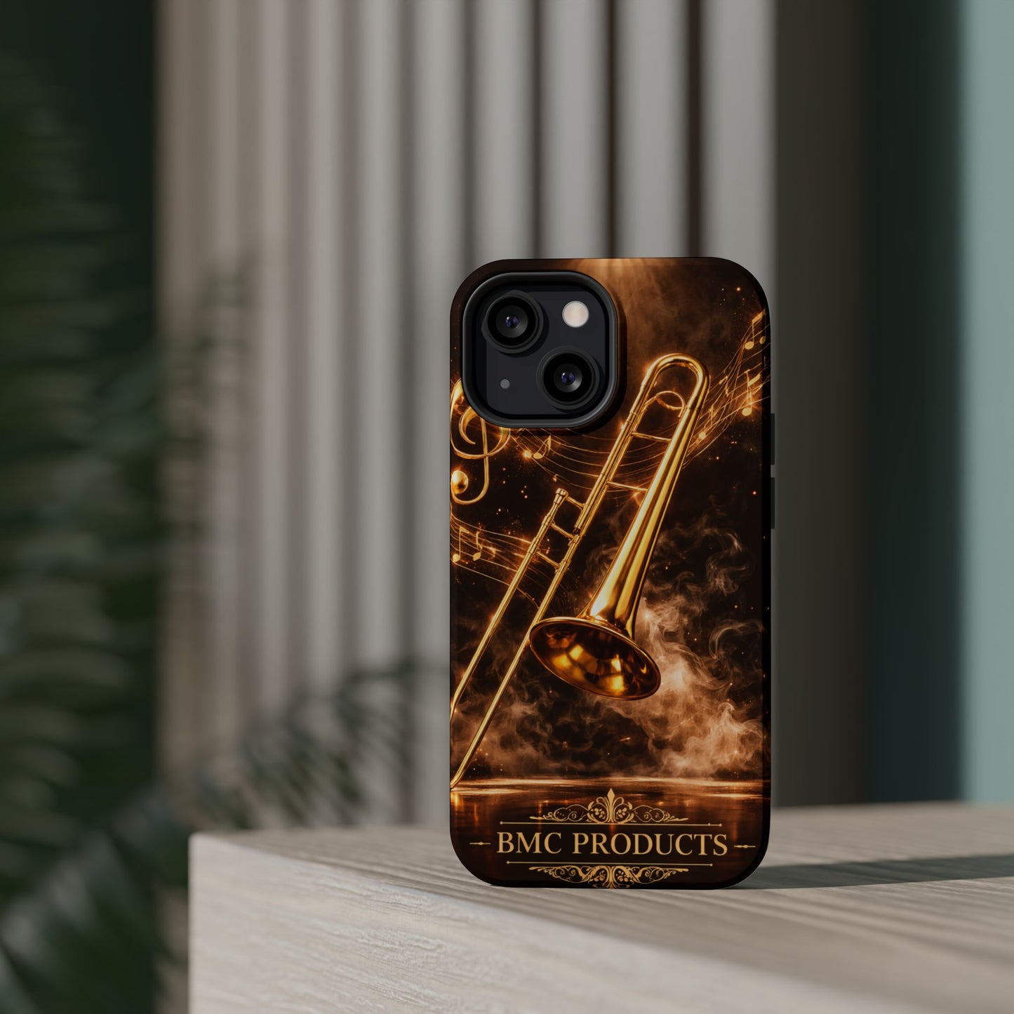 "Funda Magnética Reforzada Magnética Reforzada Trombón 🎷🔥No todos los fuegos hacen ruido… algunos tocan el alma.” 🔥🎷