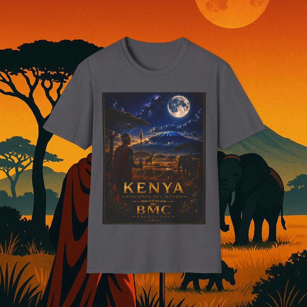 "Camiseta Kenia: Aventura Salvaje y Tierra de Horizontes Infinitos 🦁🌄🏕️"