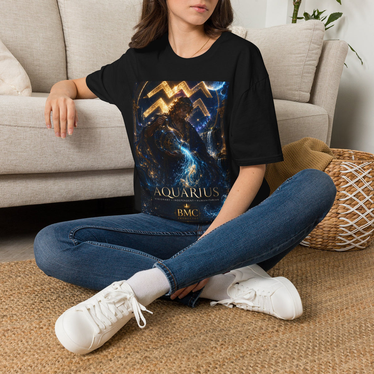 "Camiseta ♒ ACUARIO – El Visionario del Cielo y el Agua"