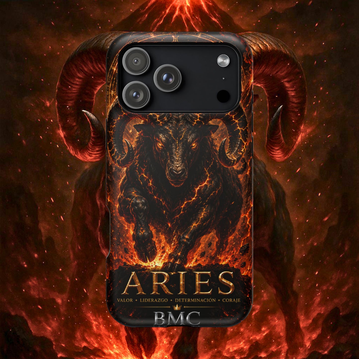 "Funda Magnética Reforzada ♈ Aries — Espíritu de fuego"