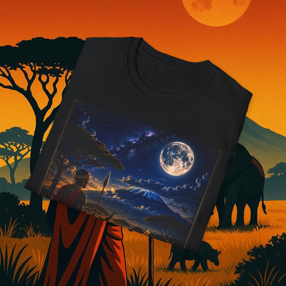 "Camiseta Kenia: Aventura Salvaje y Tierra de Horizontes Infinitos 🦁🌄🏕️"