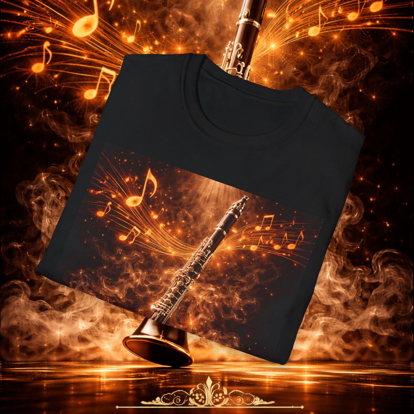 "Camiseta clarinete🎵🔥 El sonido del alma no grita… arde.” 🔥🎵