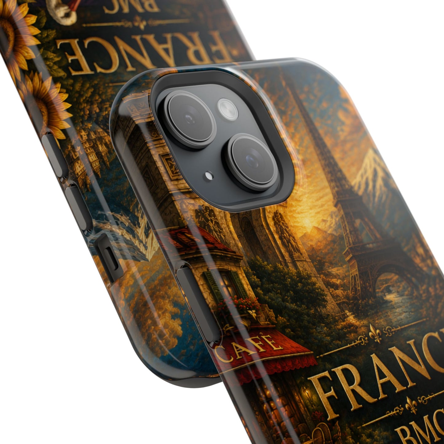 "Funda Magnética Reforzada Francia: Romance bajo la Luna 🌙🗼✨"